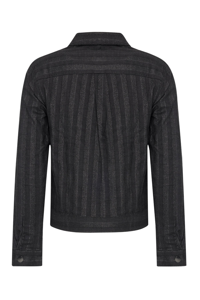 Anthracite Shirt Collar Long Sleeve Women's Jacket