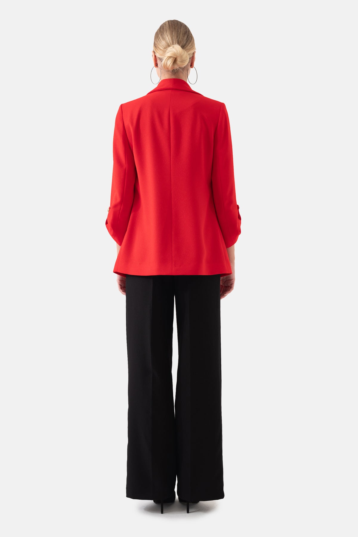 Red Cropped Women's Trousers