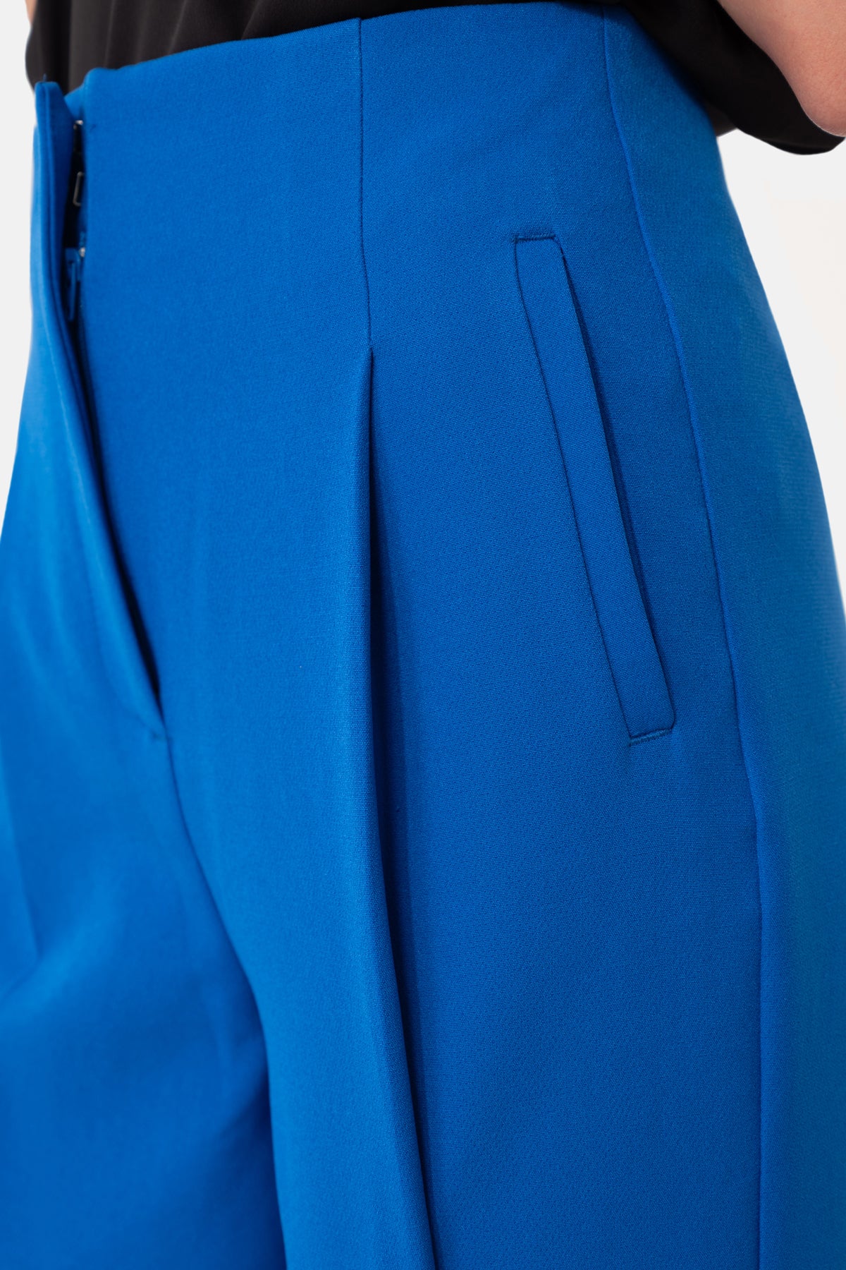 Sax Blue Wide Leg Women's Trousers