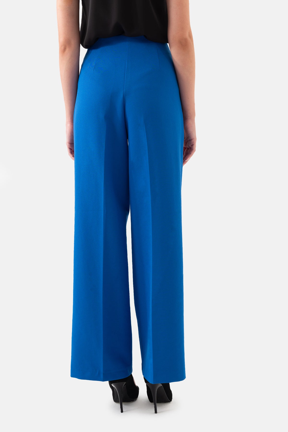 Sax Blue Wide Leg Women's Trousers