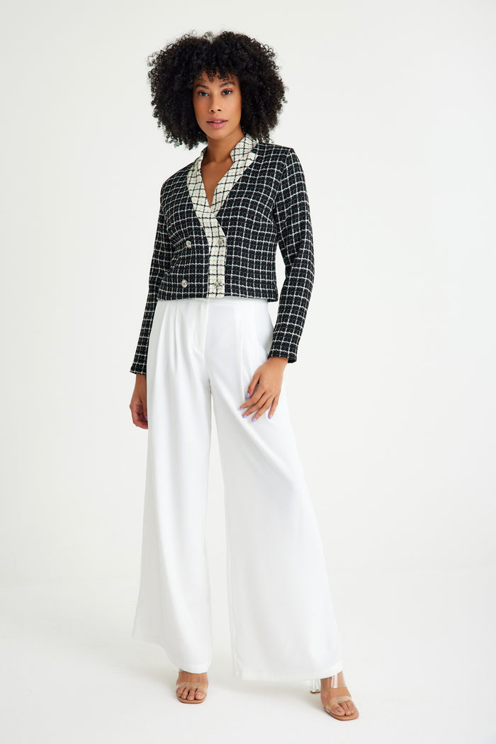 Ckeched Short Blazer