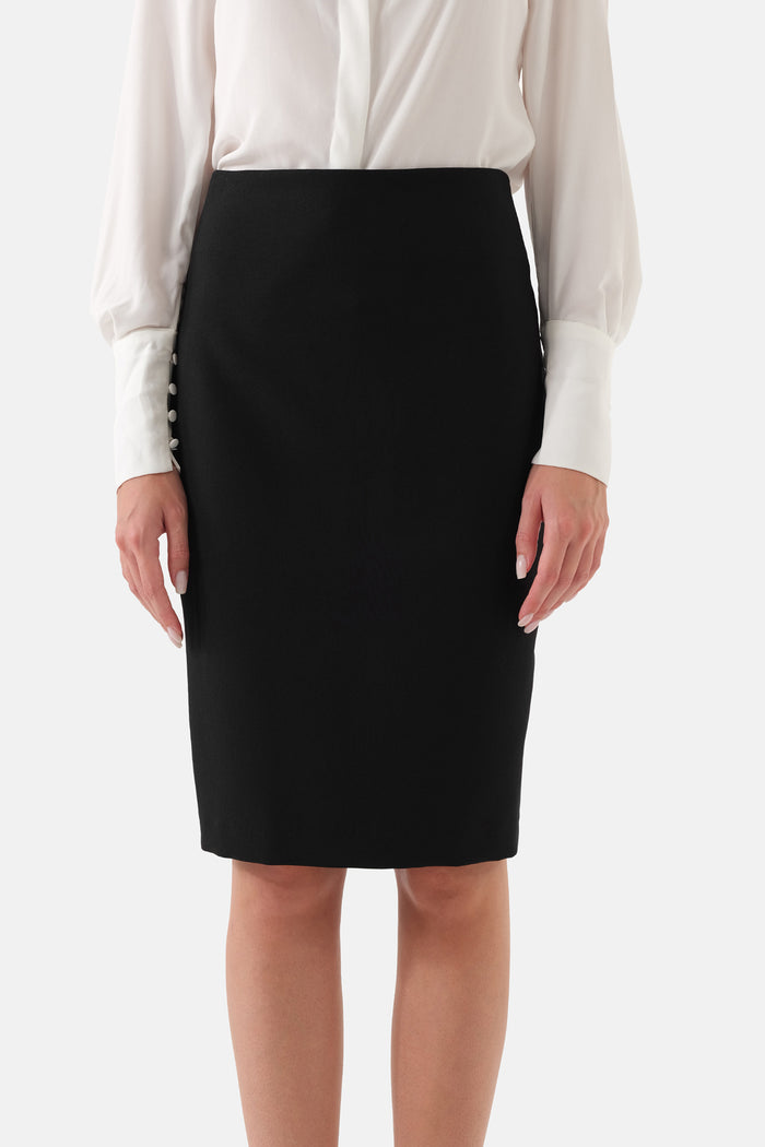 Black Mini Pencil Skirt