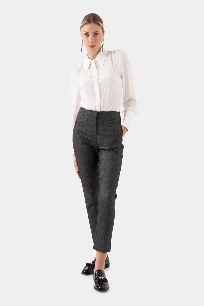 Black High Waist Women's Trousers