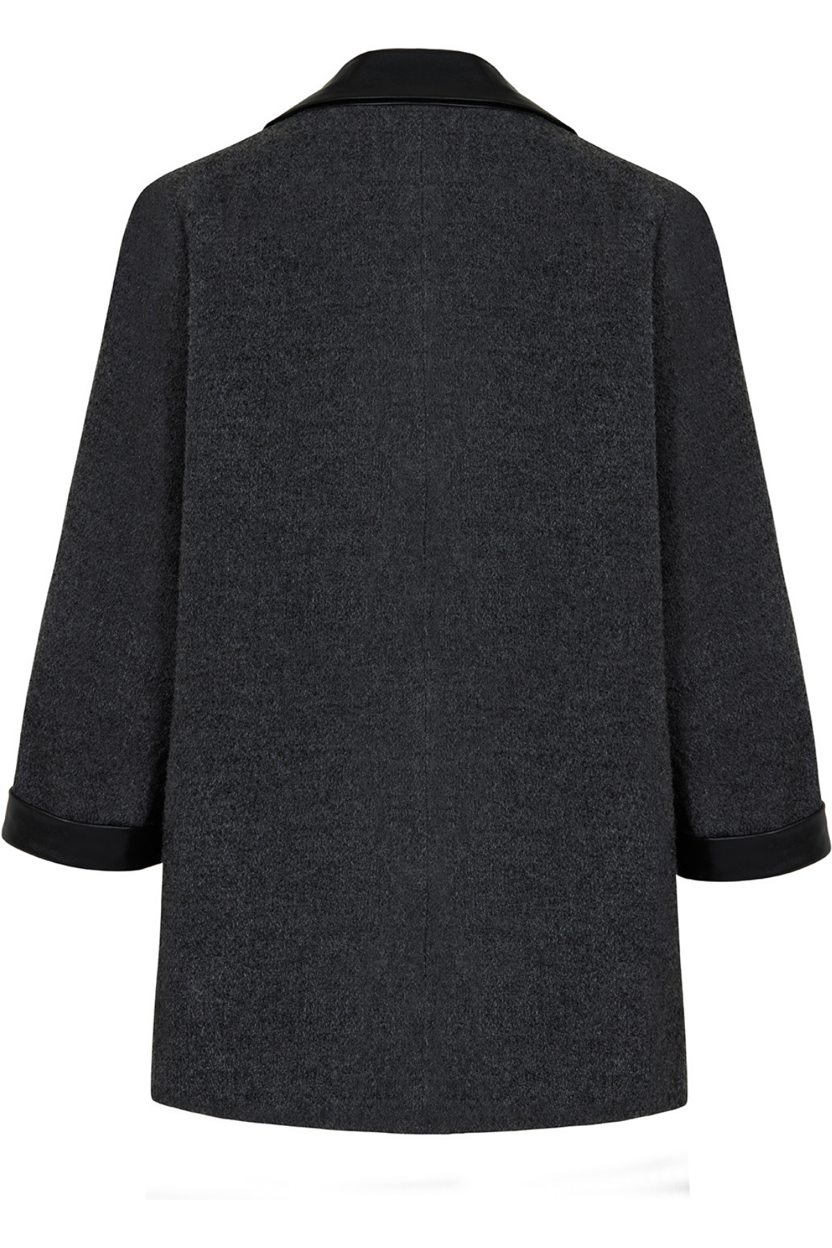 Antrasit  Deri Detaylı Ceket