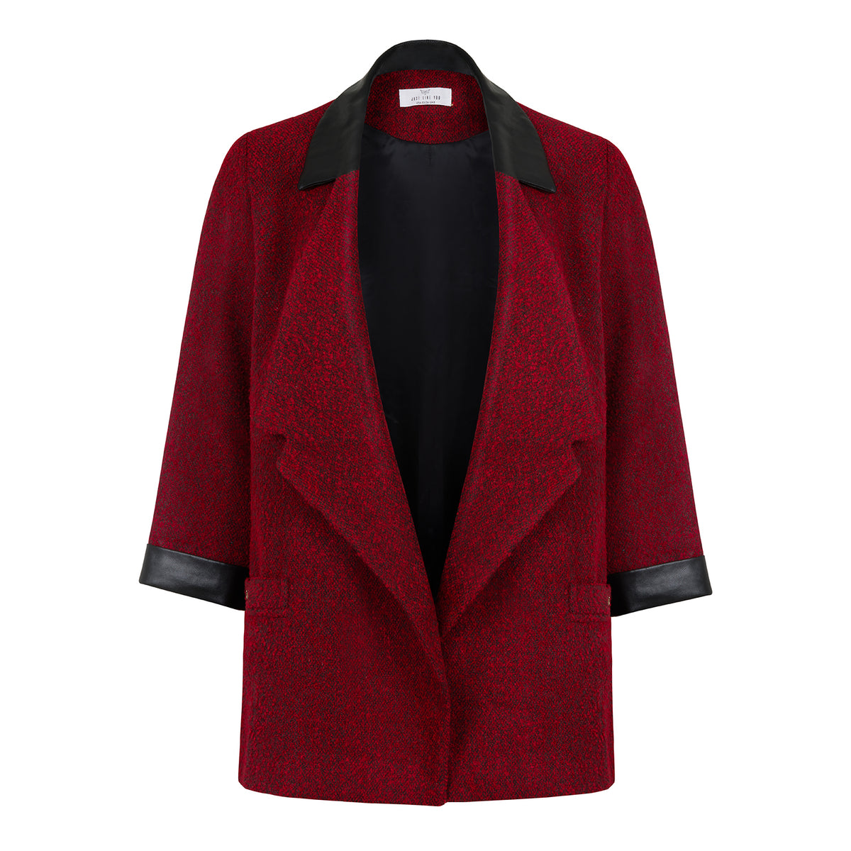 Antrasit  Deri Detaylı Ceket