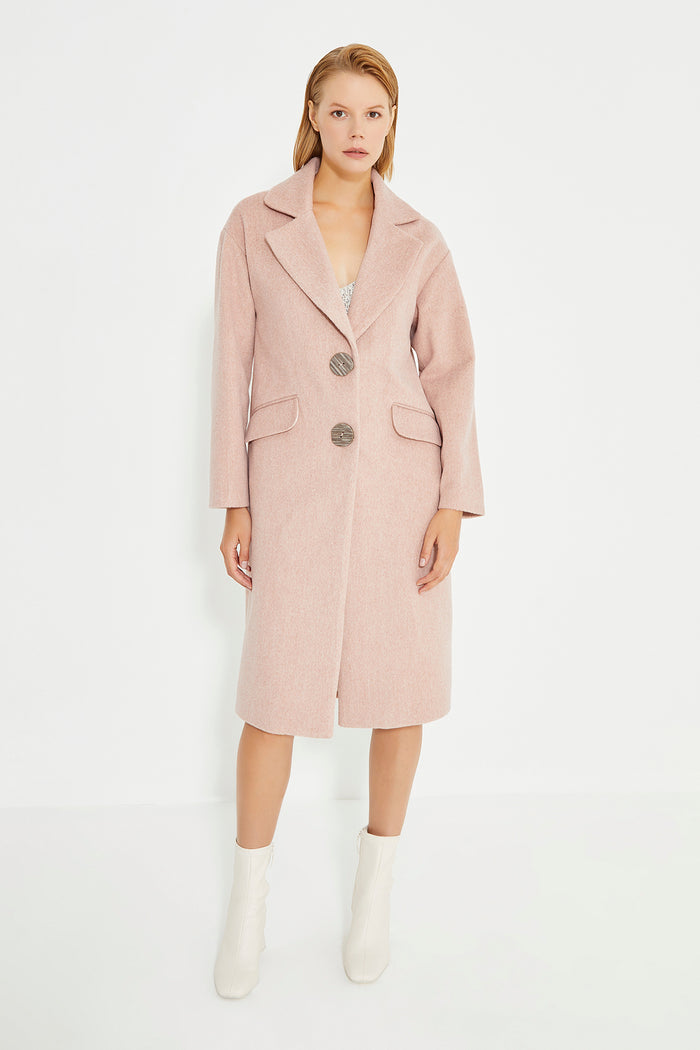 Beiege Low Shoulder Slit Detailed Long Women's Coat
