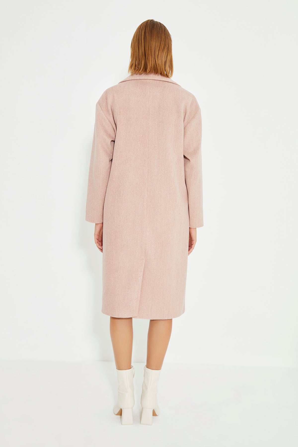 Beiege Low Shoulder Slit Detailed Long Women's Coat