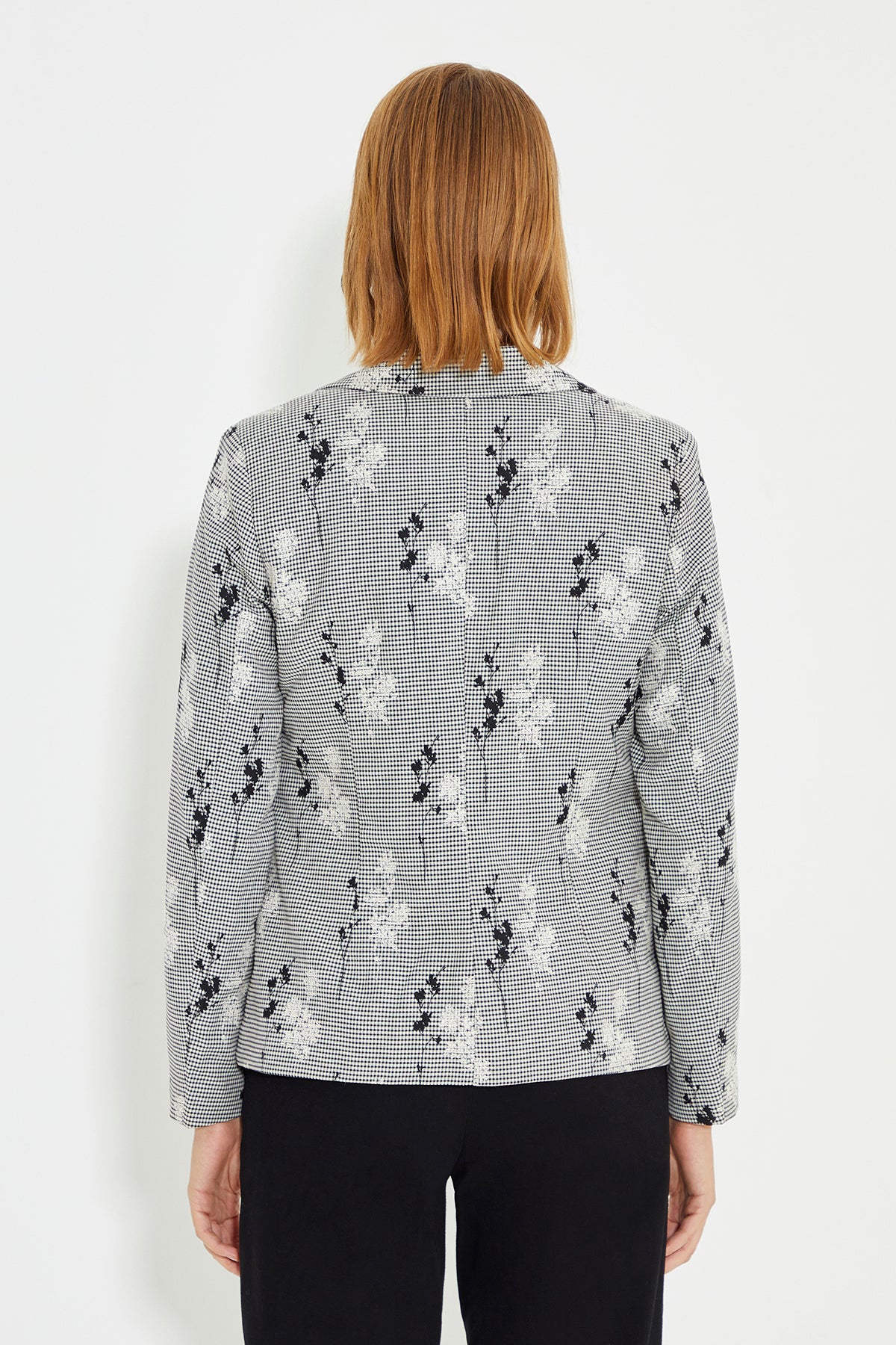 Floral Double Breasted Wadded Blazer Jacket