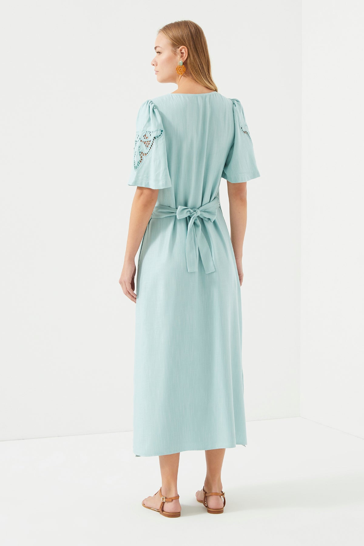 Lace Detailed Sleeve Dress