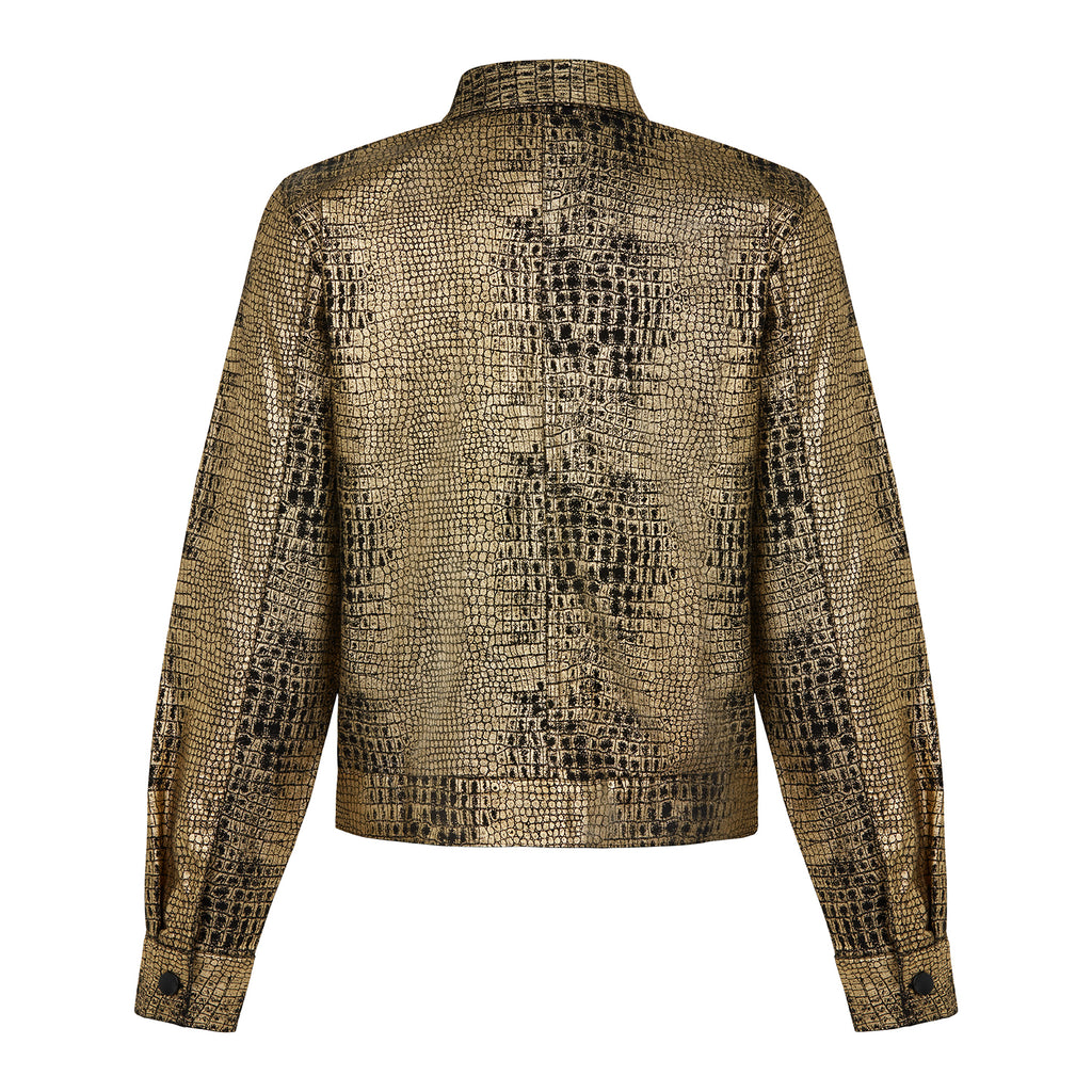 Gold Snake Pattern Jacket – Just Like You