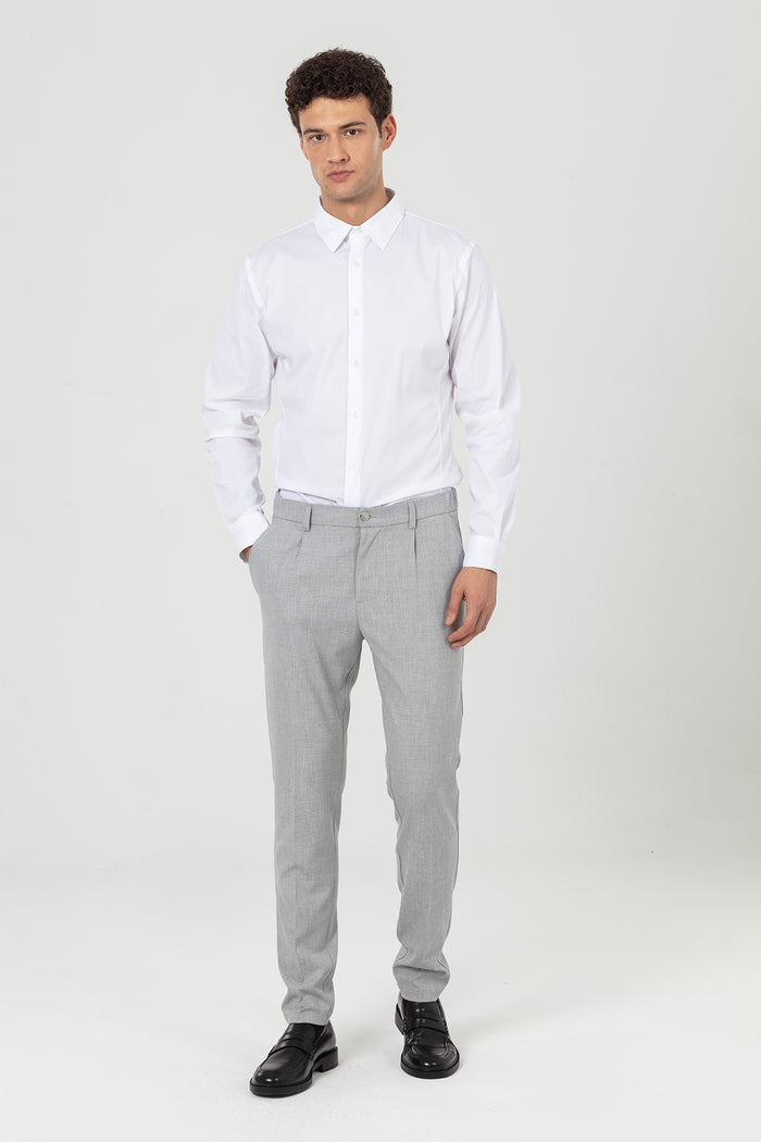 Gri Slim Fit Erkek Chino Pantolon