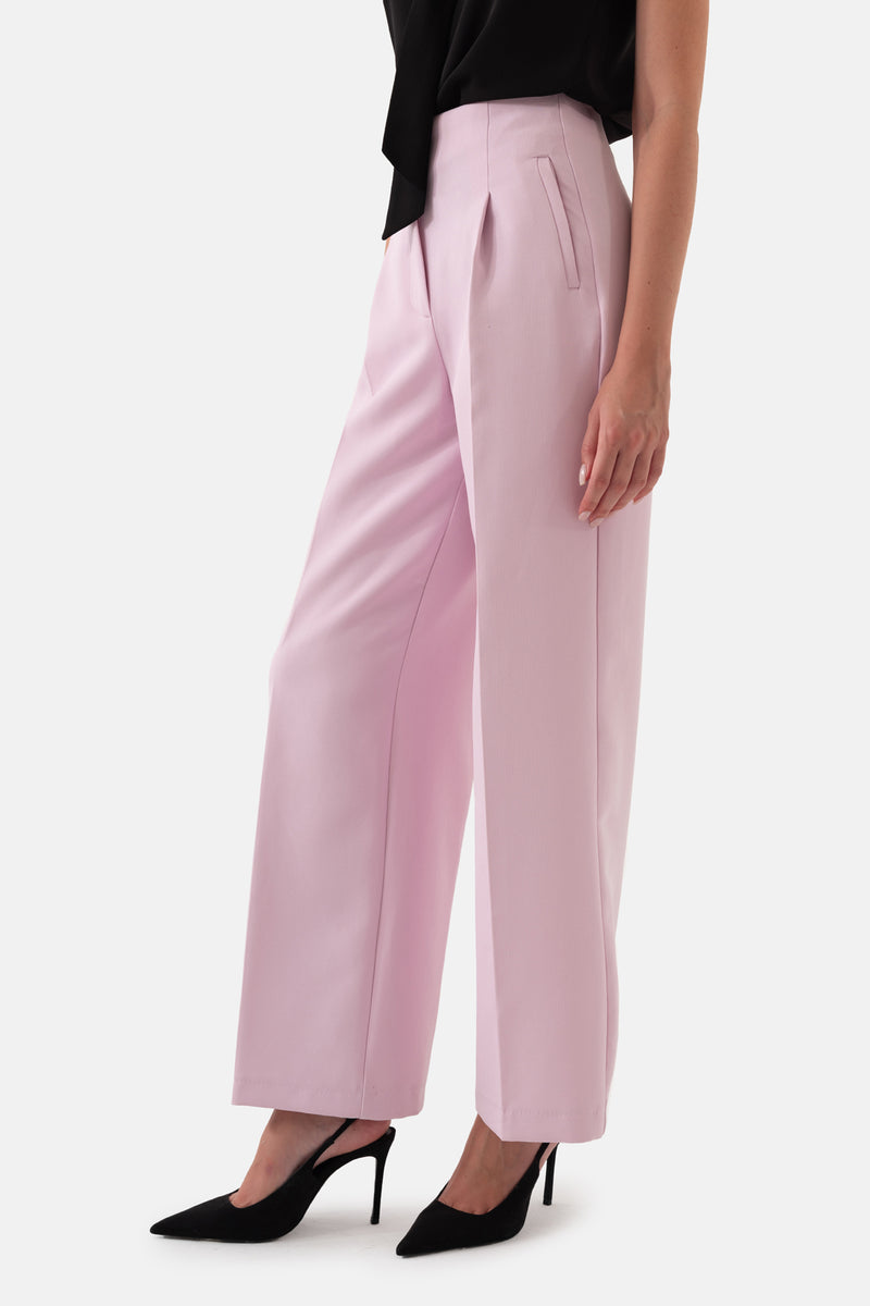 Pink Wide Leg Women's Trousers