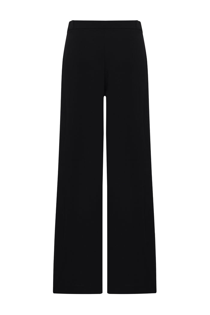 Black Elasticated Waist Loose Fit Trousers