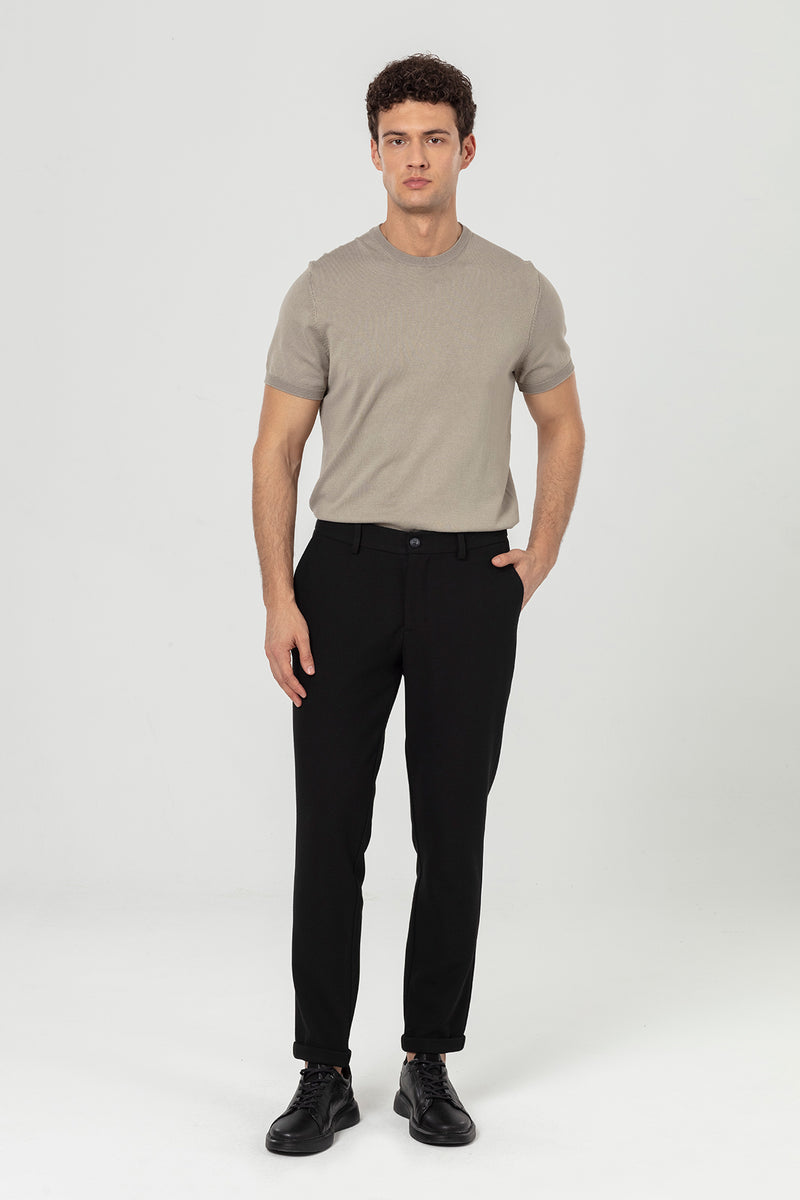 Black Regular Fit Men's Jogger Pants