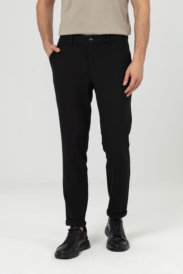 Siyah Regular Fit Erkek Jogger Pantolon